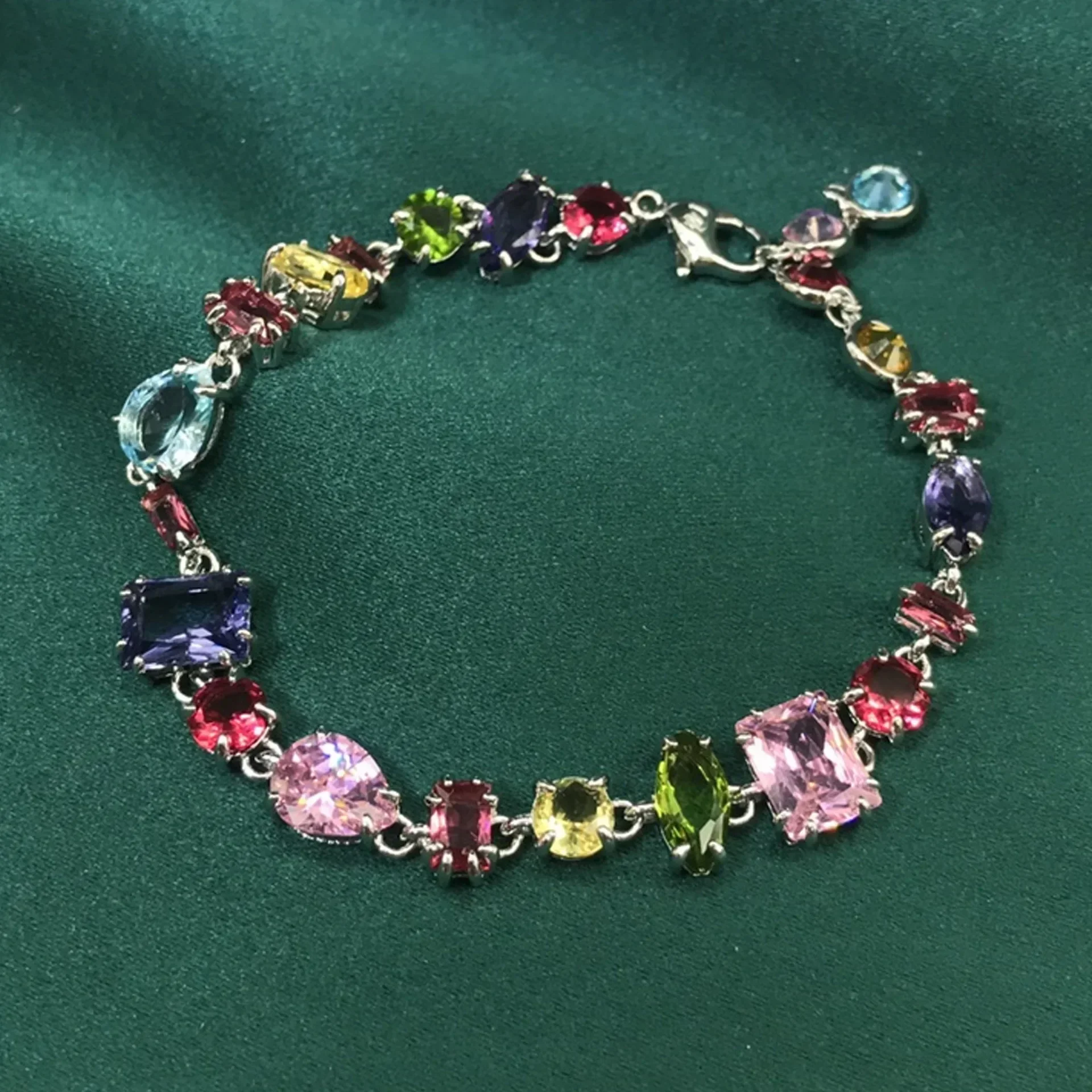 NONE Original farbiger Candy-Kristall 2026, hochwertiges Schmuckset, Luxusmarke, Halskette, Ohrringe, Armband, Ring für Frauen, Hochzeitsgeschenke 5