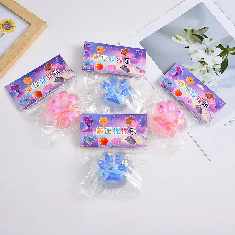 لطيف القط باو لزجة الضغط لعبة الإجهاد الإغاثة معسر القط مخلب اسفنجي تململ لعبة تقليل الإجهاد ضغط لعبة هدية لفتاة