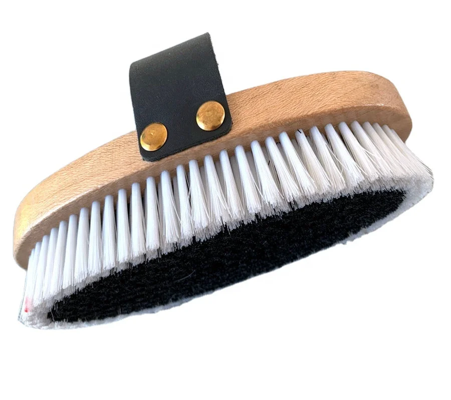 Factory Wholesale Wooden Body Brush for Horse and Pet Care Classical Design