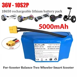 36V 10S2P Rechargeable Lithium Battery Pack 5000mAh 18650 Power Lithium Battery for Electric Balance Scooter HoverBoard Unicycle