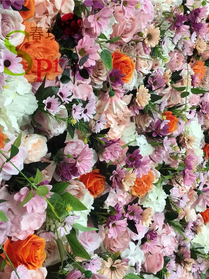 

SPR Big Panel Stage Decoration Flowerwall Events Silk Greenery Plants Hydrangea Peony Flower Wall Wedding Back Drop