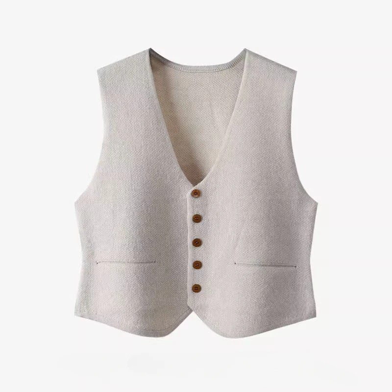 

All-match New Trend Fashion Knitted Vest Cardigan Sweater Vest Women's Outer Spring and Autumn