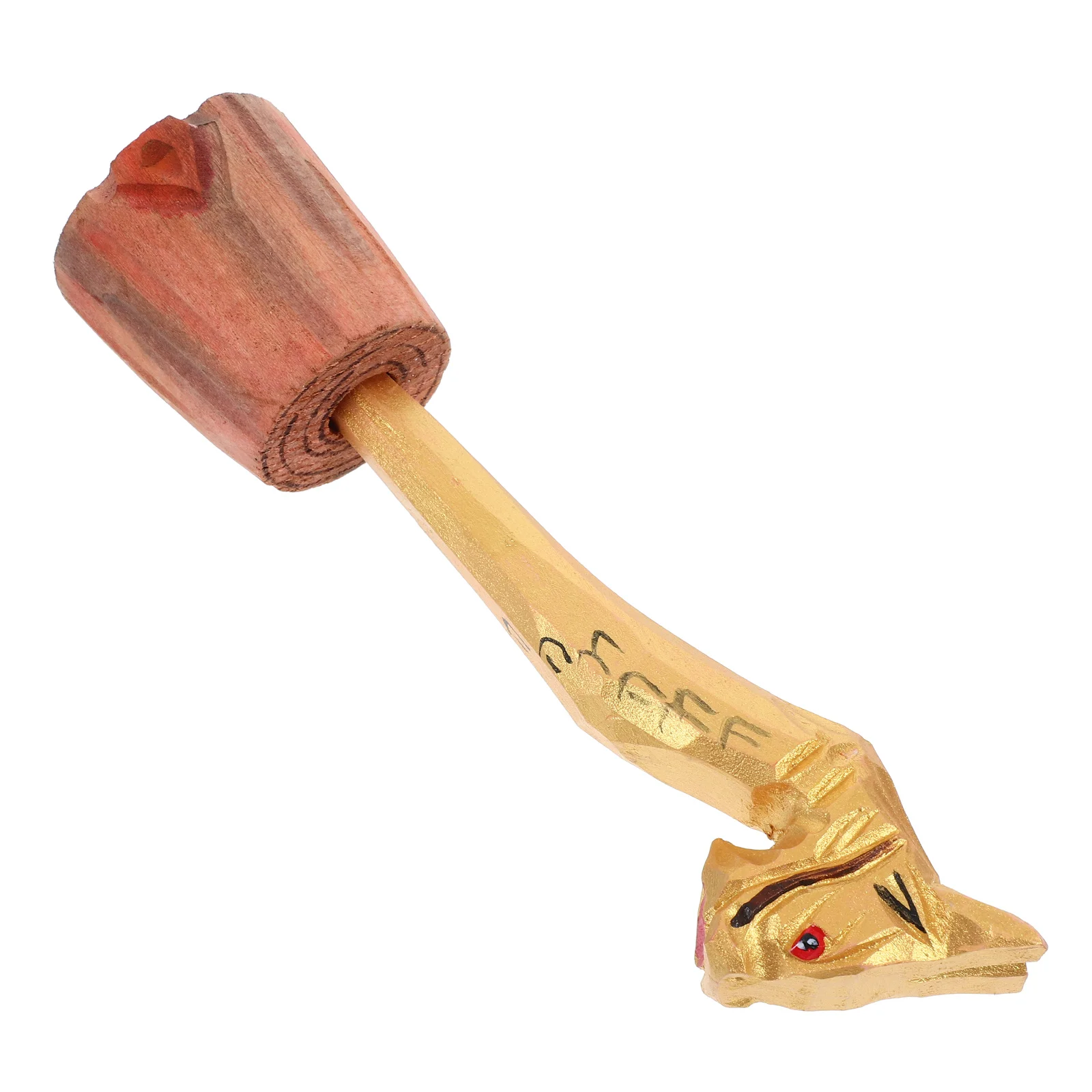 

Wooden Animal Pen Handcarved Dragon Small Ornament Golden Dipping Unique Kids Pens Solid Wood Birthday Present Students