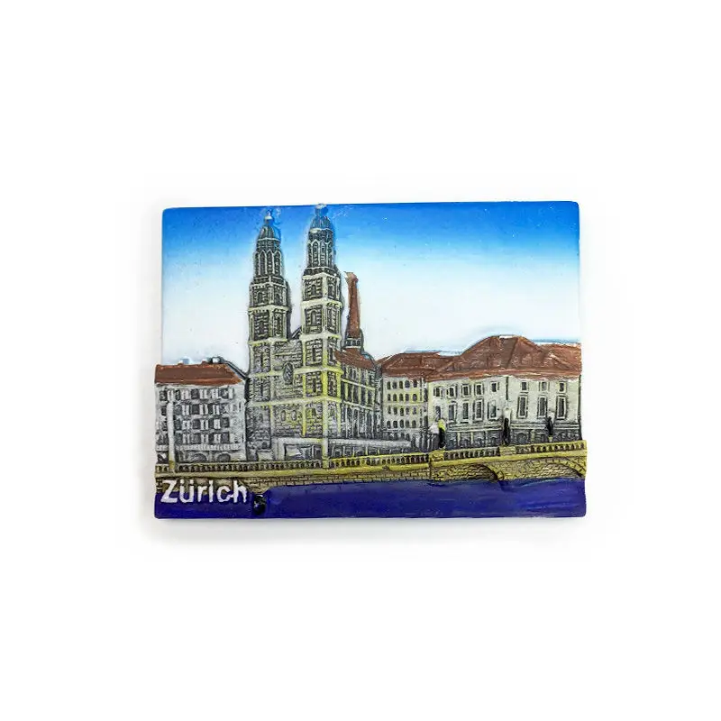 

Zurich, Switzerland Landmark Building Scenery Creative City Fridge Magnets Tourist Souvenirs Home Decorations
