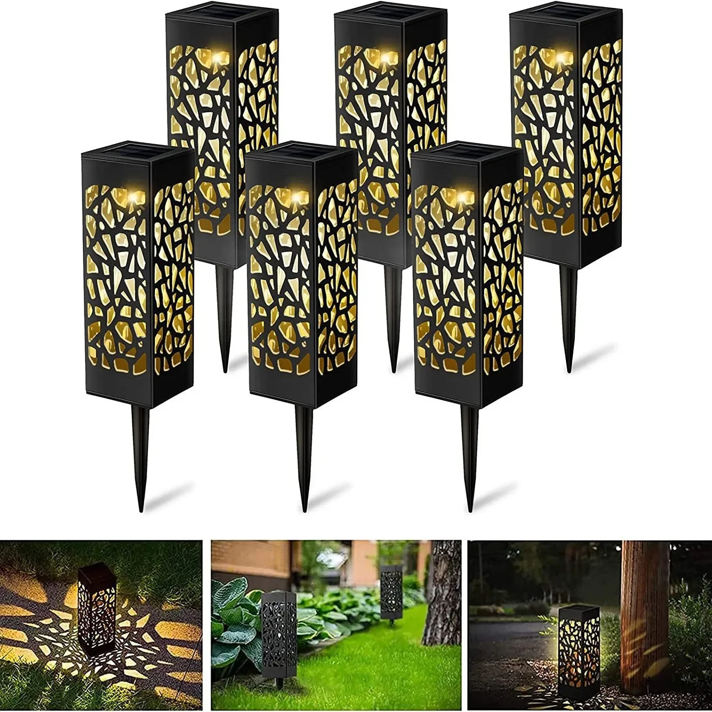 

Solar Lawn Light Decoration Solar Garden Lights Hollow Lawn Lamp Outdoor Pathway Waterproof Garden Solar LED Lights