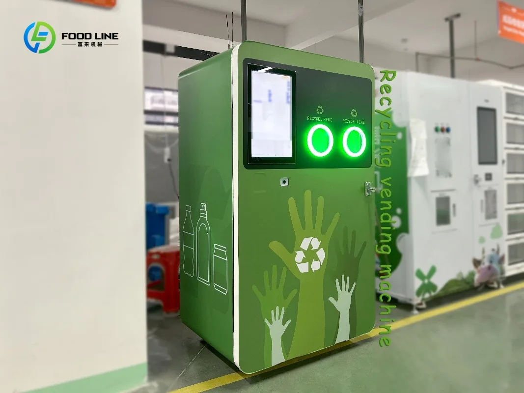 Customized Best-selling Reverse Vending Machines That Recycle Aluminum Cans and Plastic Bottles by Scanning QR Code