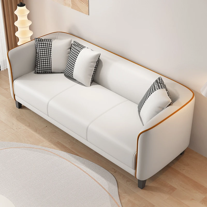 

Modern Fabric Sofa Small Apartment Living Room Double Rental Room Bedroom Apartment Triple Simple Internet celebrity