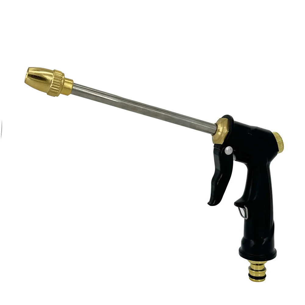 High-Pressure Water Gun With Adjustable Metal Nozzle For Cleaning Car Wash Machine Garden Sprinkler Hose Nozzle Water Gun