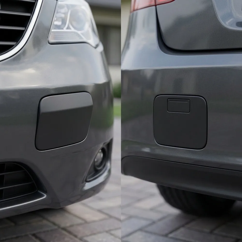 Bumper Tow Cover Set for Volvo For S60 For V60 2019-2024 Front Rear Tow Eye for protection Compatible with OEM Specifications