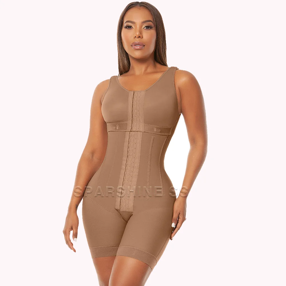 Fajas Colombianas High Compression with Bones Shapewear  Post-operative Waist Trainer Slimming Tummy Control Body Shaper XXS