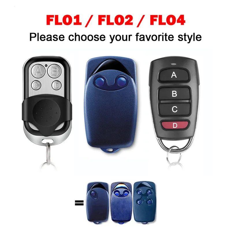 100% استنساخ NICE Flo Flo1 Flo2 Flo4 باب المرآب التحكم عن بعد 433.92 ميجا هرتز رمز ثابت #4