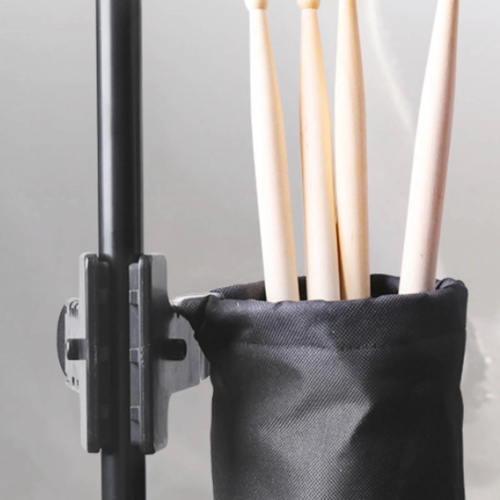 Drumstick Holder with Clamp Reliable Drumstick Holder with Bracket Black Long-Lasting for Drummers, Drum Kit, Stage