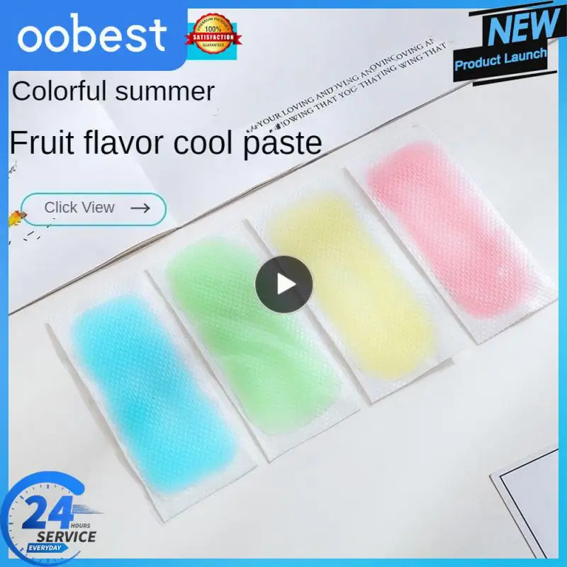 Summer Cool Paste Fruit Flavor Ice Paste Cooling Stickers Student Training Cool Stickers Heat Prevention Stickers