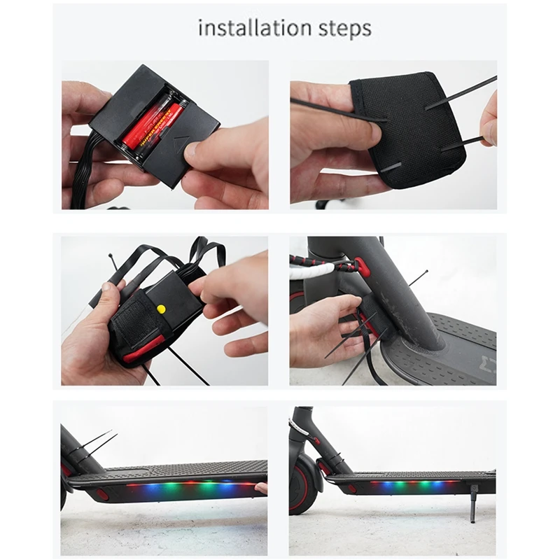 Colorful Color Changing Light Belt Modified Atmosphere Light Decorative Chassis Light Suitable For Xiaomi Scooters