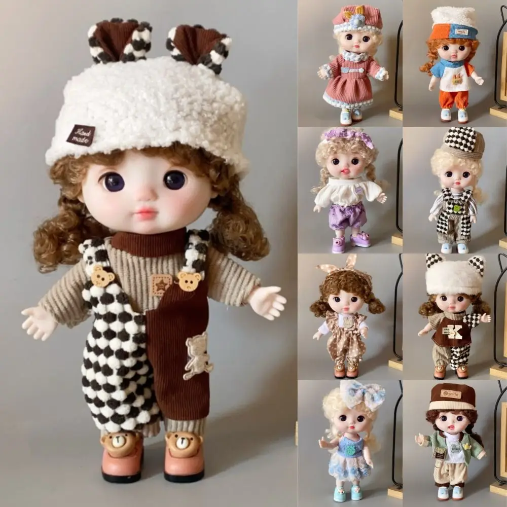 Sweet 1/6 BJD 23cm Doll 1/6 BJD Skirt DIY Replace 30cm Doll Clothes Handmade Doll'S Overall Kids Gift