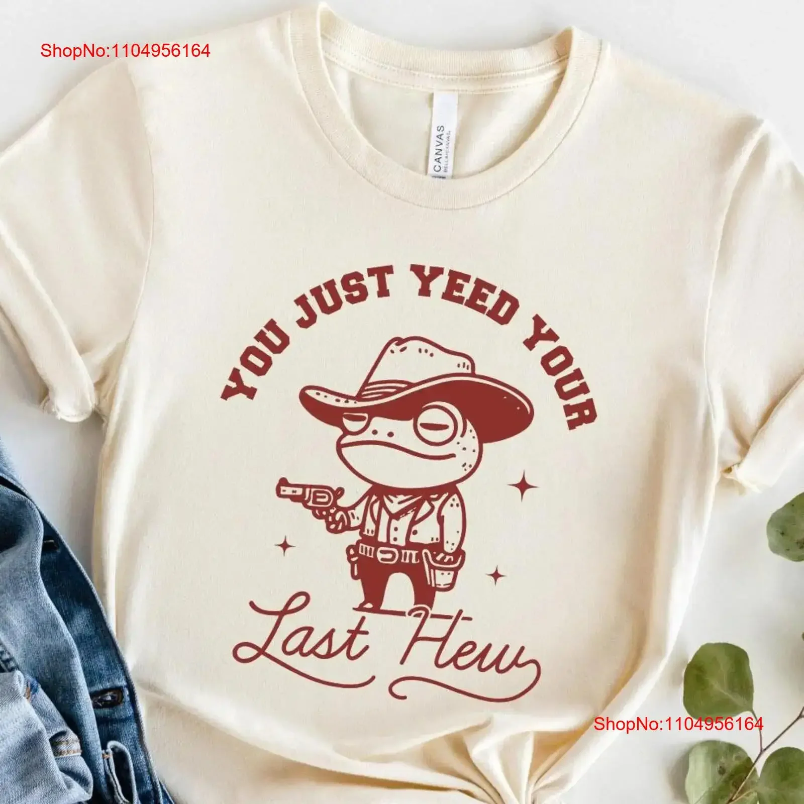 

Футболка You Just Yee'd Your Last Haw в стиле ретро, ковбойская забавная лягушка, винтажная футболка в западном стиле для любителей стран, винтажная, слегка