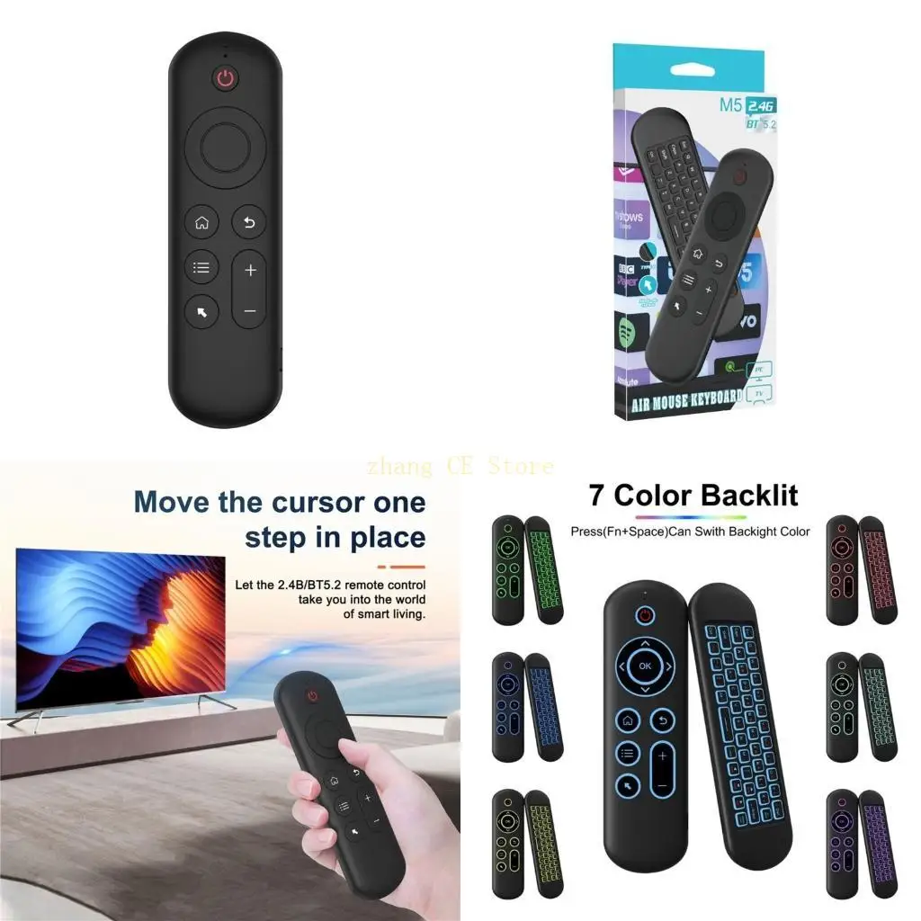 جهاز تحكم عن بعد M5TD مع/بدون إضاءة خلفية BLE5.2 2.4G Fly Mouse جهاز تحكم عن بعد صوتي #1