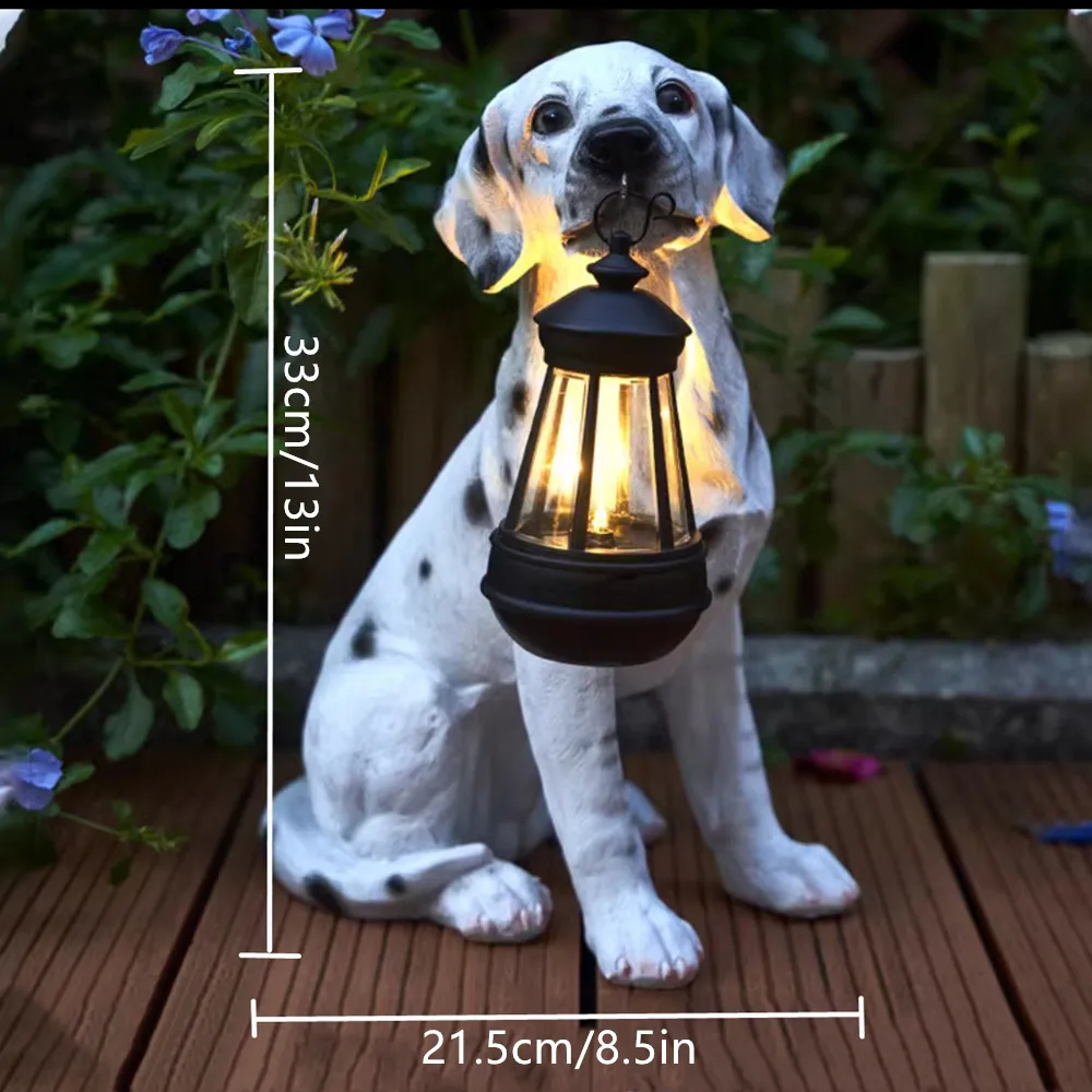1 pc Patio decoration, outdoor, entrance decoration. Garden, villa solar simulation puppy decoration