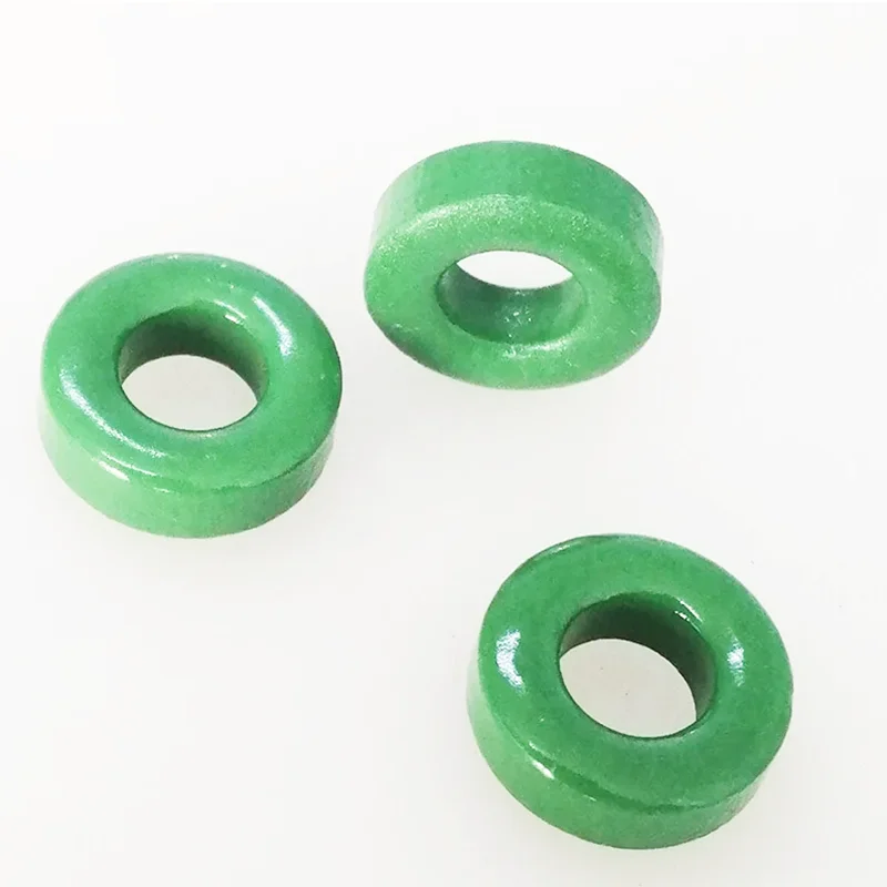 50 PCS T9x5x3/10x6x4/10x6x5/12x6x4 Green Magnetic Ferrite Rings High Permeability Anti-interference Mn-Zn Toroidal Cores