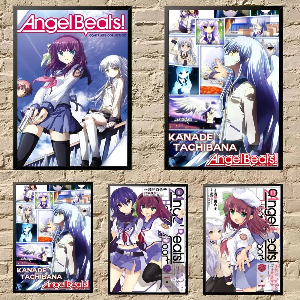 Anime Angel Beats-S Poster Poster Poster HD Self Adhesive Waterproof Wall Art Ideal For Home Office Dorm Bedroom Great Gift