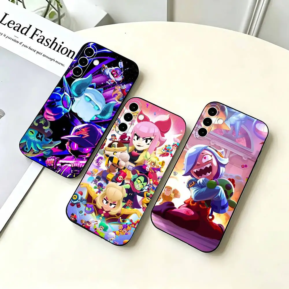Game B-Brawl Stars-s Phone Case For Samsung A73 20,21s,22,31,32,52,53,72 Soft Black Shell