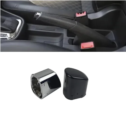Imagen 1 del producto Palanca de freno de mano impermeable ABS, tapa del botón de estacionamiento 6RD711333A, cubierta embellecedora del botón del freno de mano Interior del coche, piezas de automóvil negras/plateadas