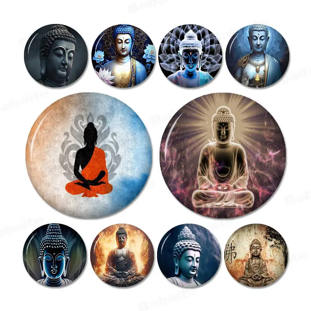 

Buddha 58mm Handmade Brooch Cartoon Cosplay Badge on Backpack Jewelry Accessories Gifts