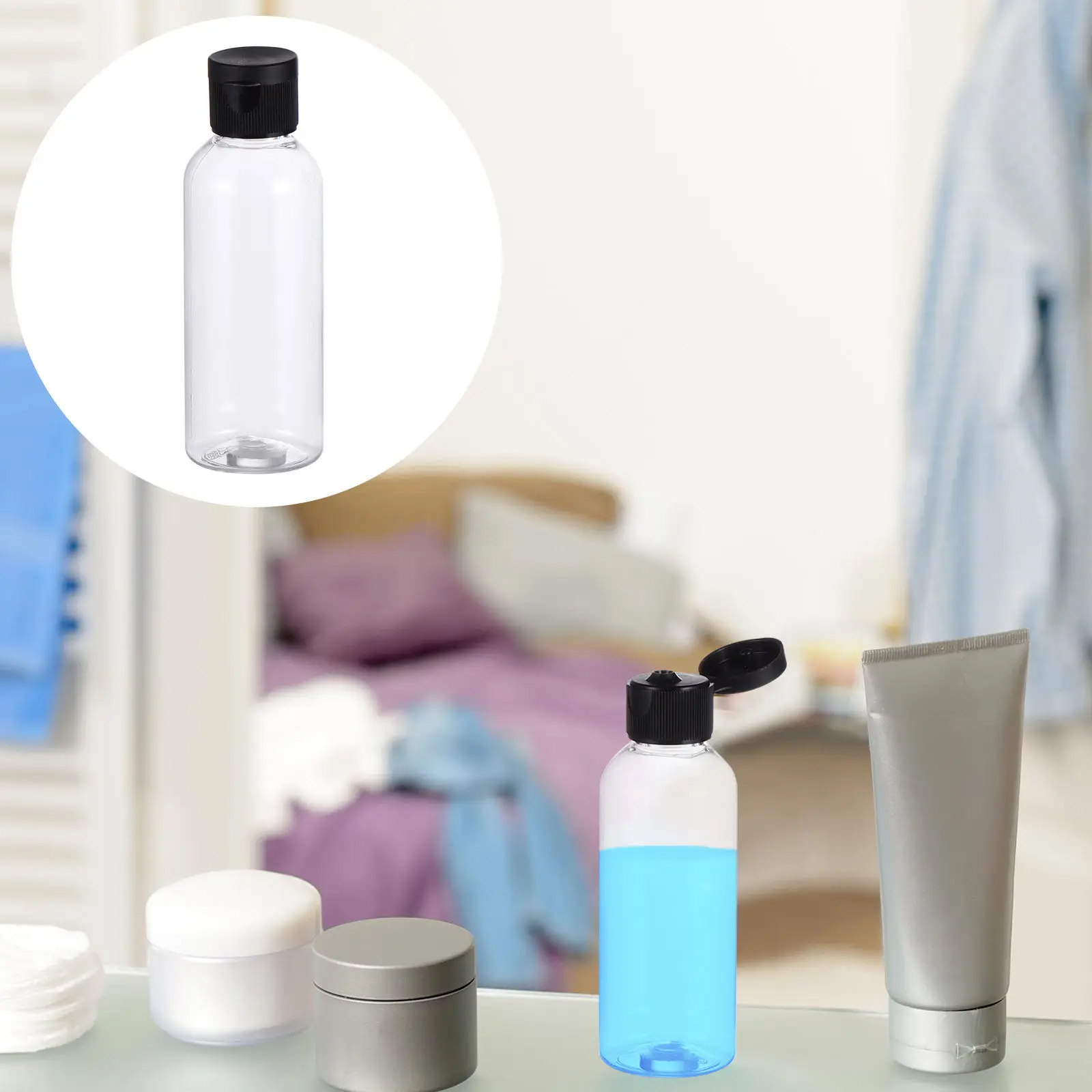 

Набор из 30 маленьких дорожных флаконов: многоразовые емкости для туалетных принадлежностей, косметики, лосьонов и кремов, герметичные пустые бутылочки