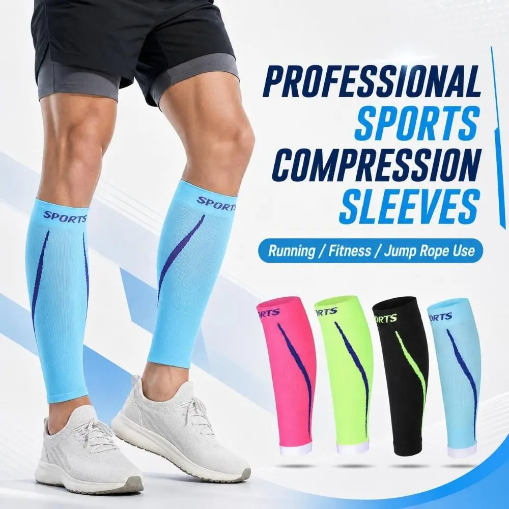 Stretchy Calf Compression Sleeves Breathable Lightweight Leg Support Sleeves Skin-friendly Skintight Sports Leg Warmers