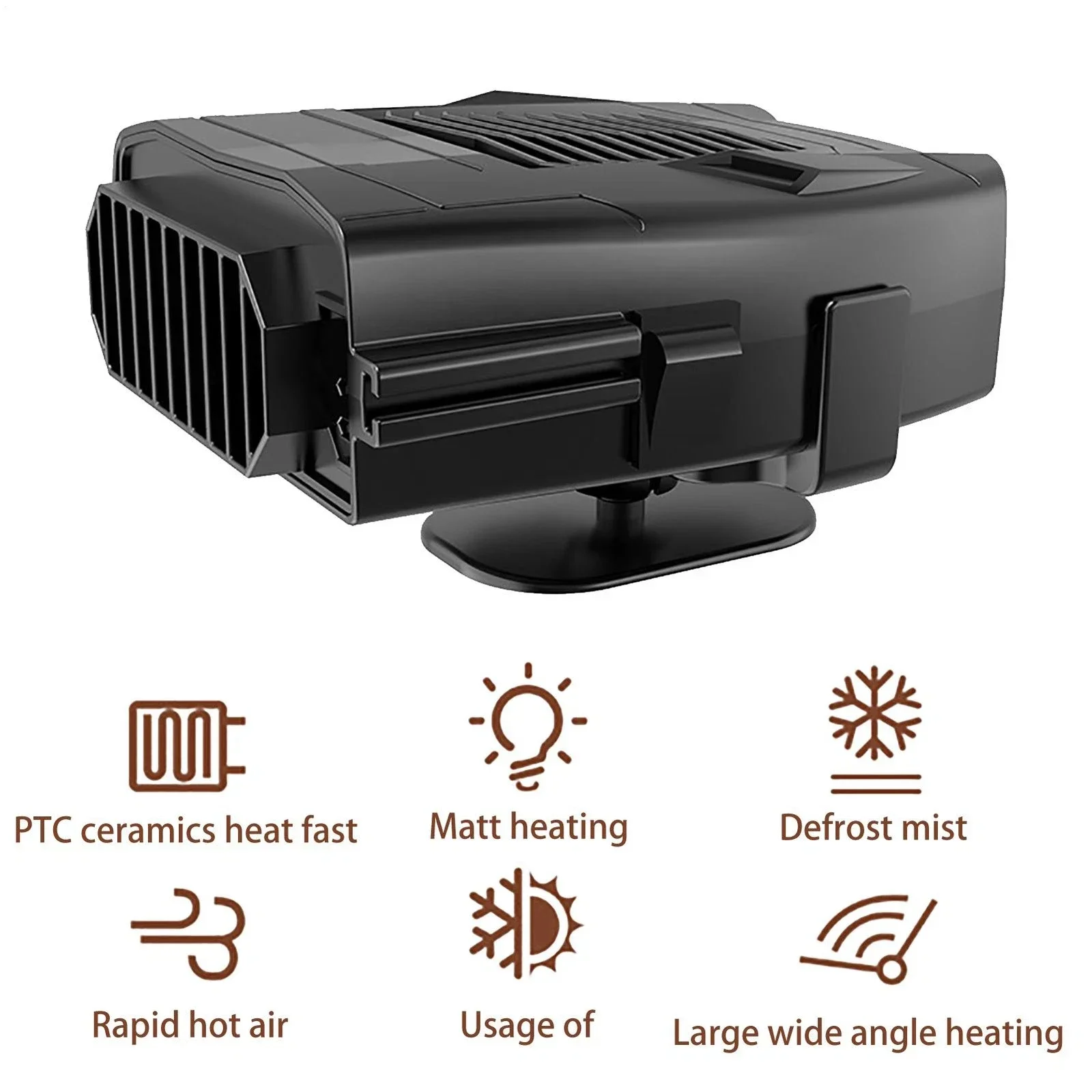 150W Electric Car Heater 12V 2 in1 Heating & Cooling Fan Windshield  Defogger Defroster Demister Car Seat Warmer Air Heater