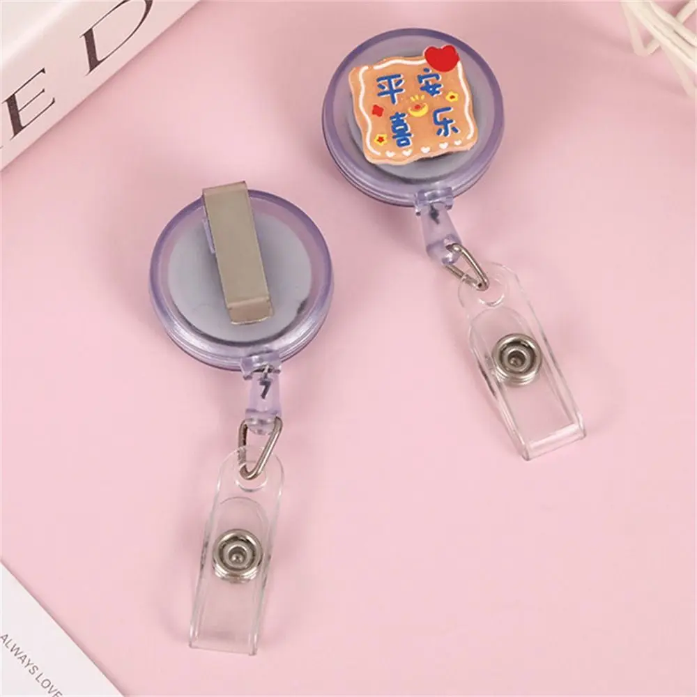 ดึงหัวเข็มขัด Retractable Badge Reel หน้าอกการ์ดทํางานพยาบาลผู้ถือป้ายอะคริลิคชื่อแท็ก ID ผู้ถือบัตรโรงพยาบาลใช้