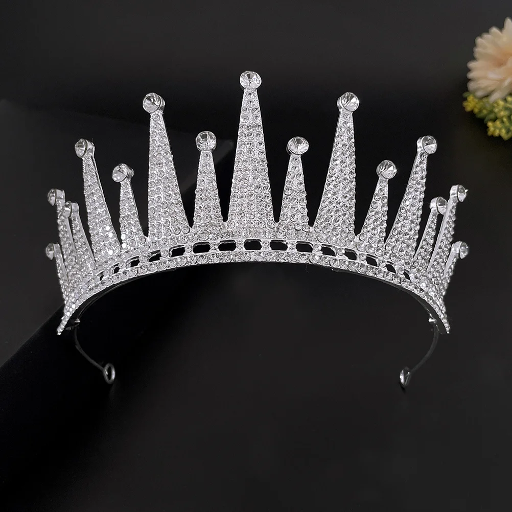 Tiara dla nowożeńców Urodzinowa korona Tiary dla kobiet Akcesoria do włosów Akcesoria ślubne Rhinestone