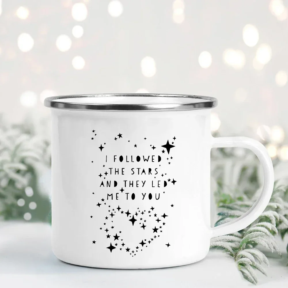 dult Child Breakfast Milk Mug Night Star Sky Creative Enamel Coffee Tea Mugs Home Party Beer Drink Juice Cocoa Cup AHoliday Gift