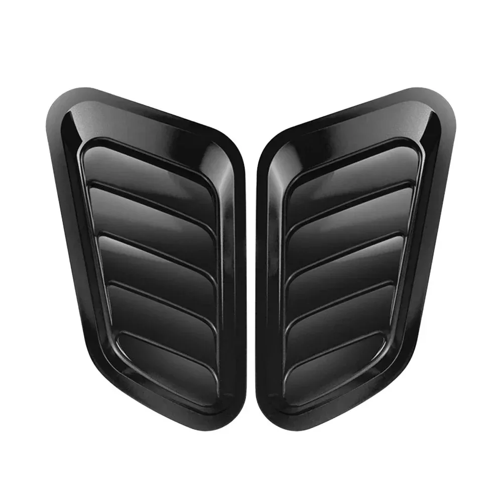 2PCS Universal Car Tuning Hood  Air Flow Intake Decoration Outlet Hood Scoop Bonnet Vent Cover Stickers Decoration Styling