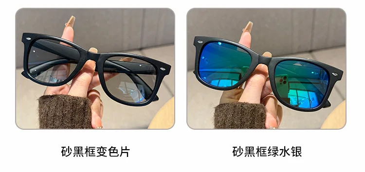 Vintage quadratische Sonnenbrille für Damen und Herren, rechteckige Sonnenbrille, ovale Brillen, Sonnenbrille für Männer und Frauen – Detail 6