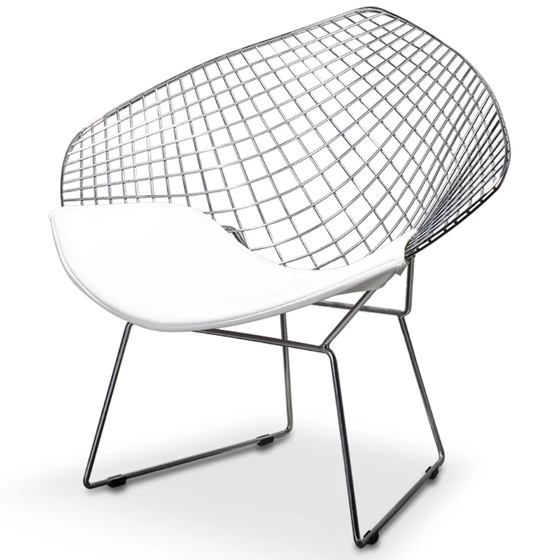 Iron wire metal mesh iron abstract pattern metal steel bar modern minimalist seat