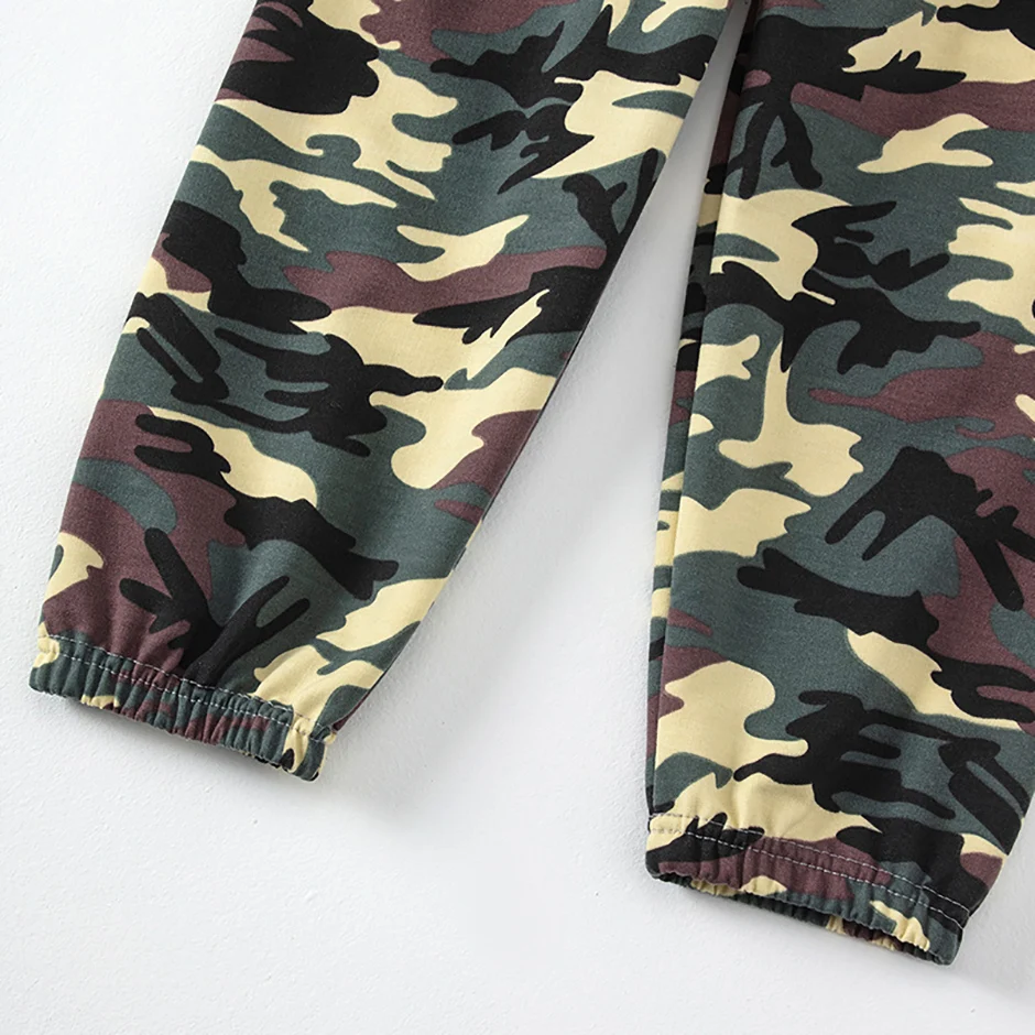 Kinder Multi-color Camouflage Coole Hübsche Sport Hosen Jungen Freizeit Training Harun Hosen Mädchen Joker Elastische Taille Hosen – Detail 11
