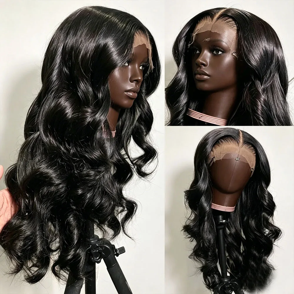 

30 Inch HD Lace Front Wig 250 Density 13x6 HD Body Wave Human Hair Wig For Women With Baby Hair Glueless Human Hair Wig Brazilian Virgin Human Hair Wig Black Colored 13x4 Lace Frontal Wigs For Women Human Hair Pre Plucked