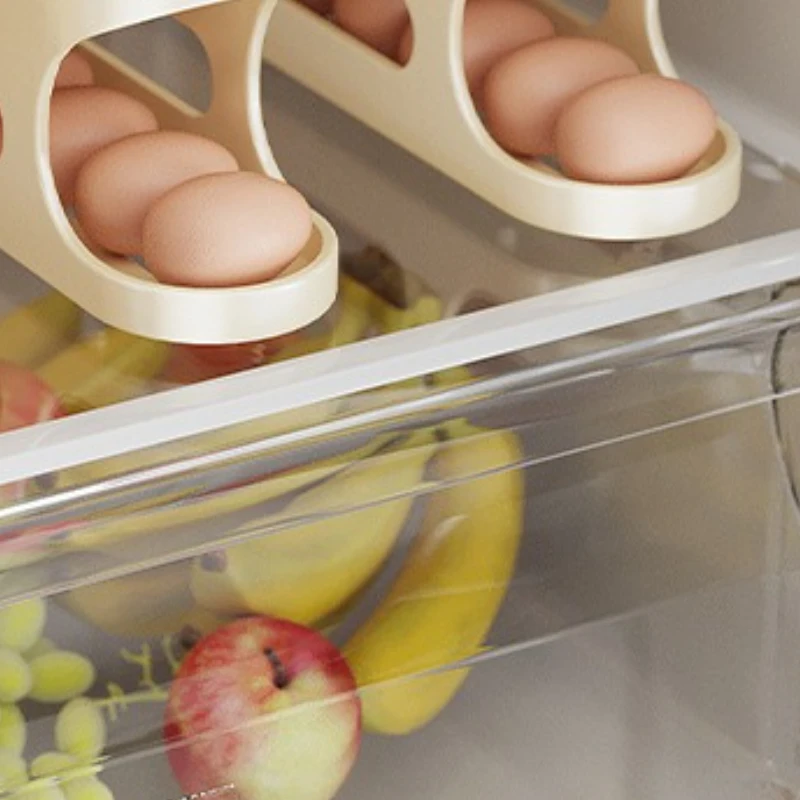 4 layer Slide Egg Storage Box Ladder Style Egg Box Storage Refrigerator Side Door Large Capacity Automatic Egg Rolling Machine