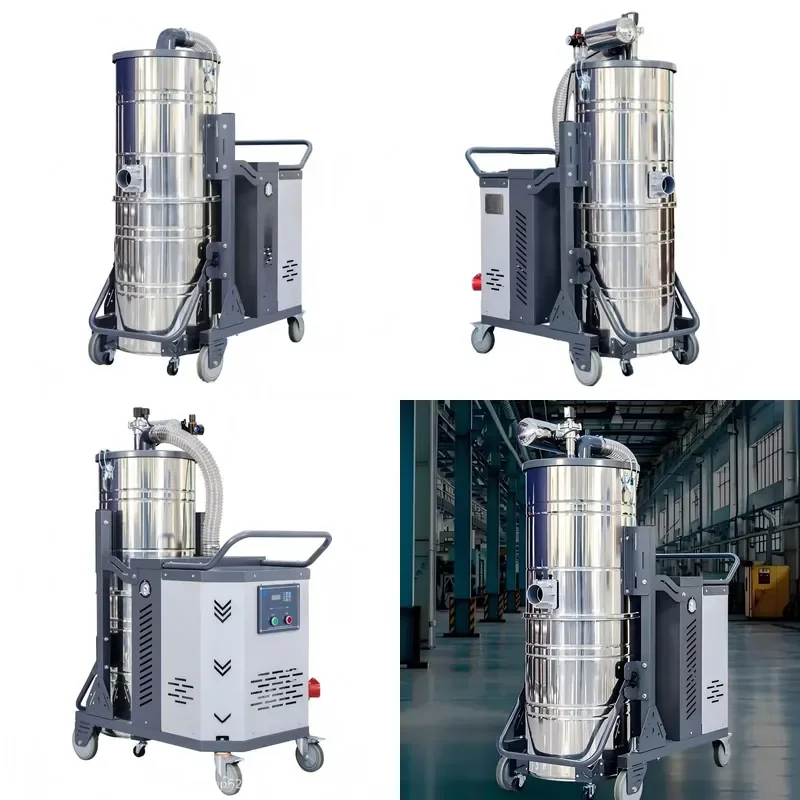 Large Industrial Vacuum Cleaner 100L Capacity for Recycling Bulk Materials and Debris Heavy Duty Shop Vac for Workshop Garage