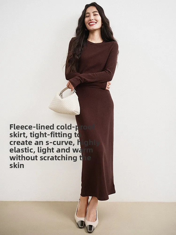 

Guan Dong Ацетатная шерсть Трикотаж Dr Мягкий Универсальный Высокоэластичный Удобный Ретро Sle Женский модный осенний длинный свитер...