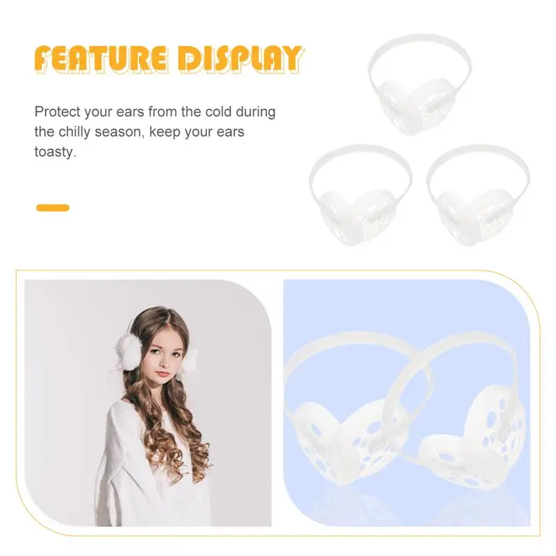 3pcs Plastic Earmuff Rack Diy Earmuff Frame Warm Earmuff Support Shelf Earmuff Diy Making Material Ear Muffs Inner Rack