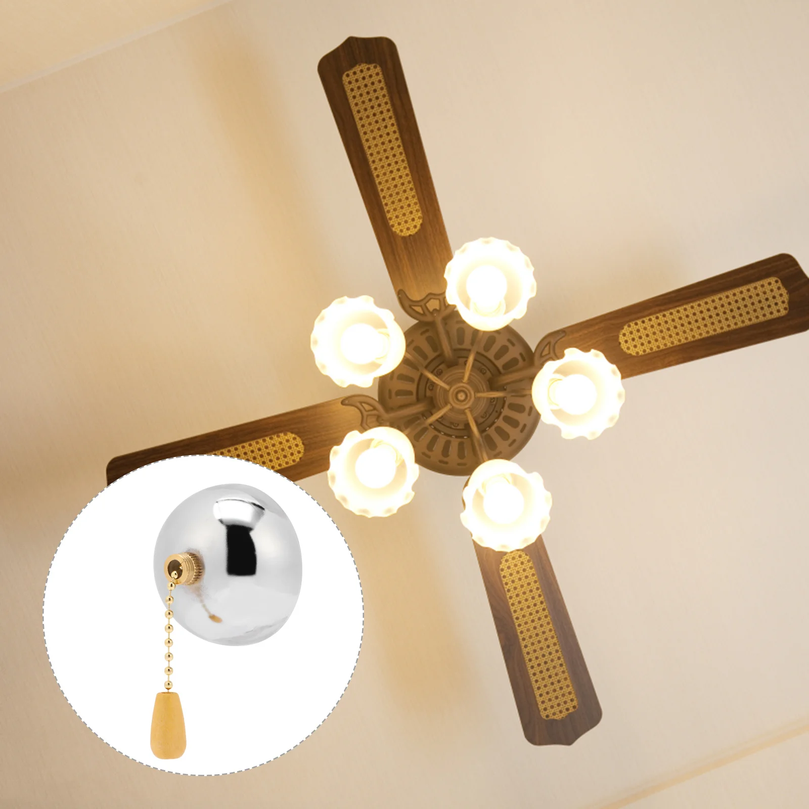 2 قطعة مفتاح لمبة استبدال لسحب حبل مروحة السقف الثريا سحب الحبل سلسلة إضاءة حبل ملحق سحب