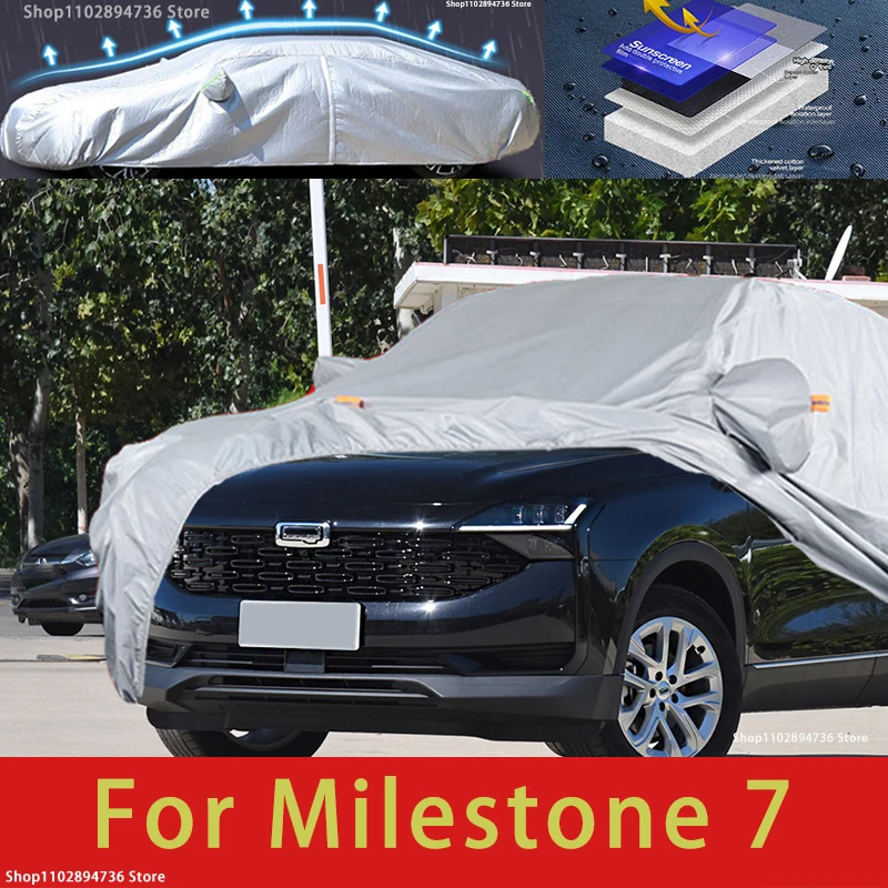 

For Milestone7 Outdoor Protection Full Car Covers Snow Cover Sunshade Waterproof Dustproof Exterior Car accessories