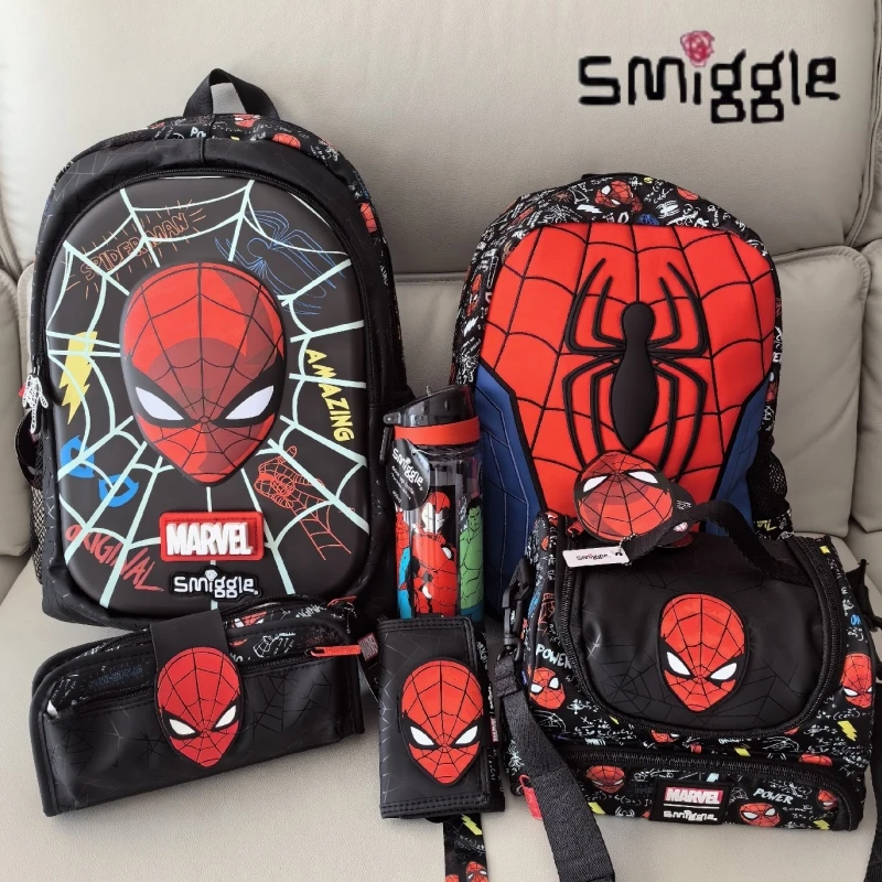 

Hot Selling Original Australia Simggle Marvel Spider Man Student Lightweight Large Capacity Schoolbag Pen Bag Water Cup Kid Gift