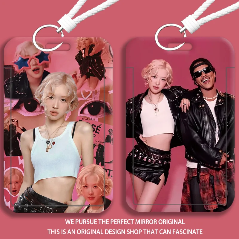 Roseanne Park Fashion Card Keychain Women Apt Card Sleeve Fashion Friends Kids Gift Keychain Pendant Card Holder Ornament