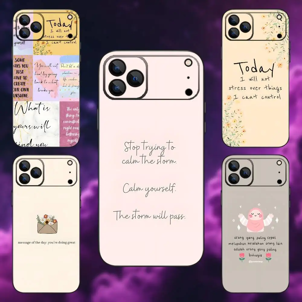 

THE BEST MOTIVATIONAL QUOTES Phone Case For iPhone 17,16,15,14,13,12,Pro,Max,Plus,E,SE4,Air,Mini Black Soft Box