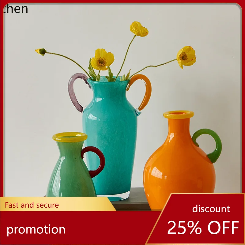 

Zml glass vase for fresh & dried flowers - perfect for countertops, tv consoles, and home & hotel decor