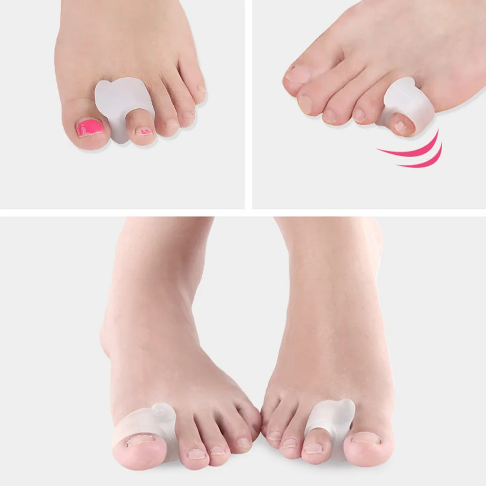 2pcs Toe Separator Ring Bunion Hallux Valgus Thumb Orthopedic Massage Correction Orthotics Protector Bones Overlapping Pedicure
