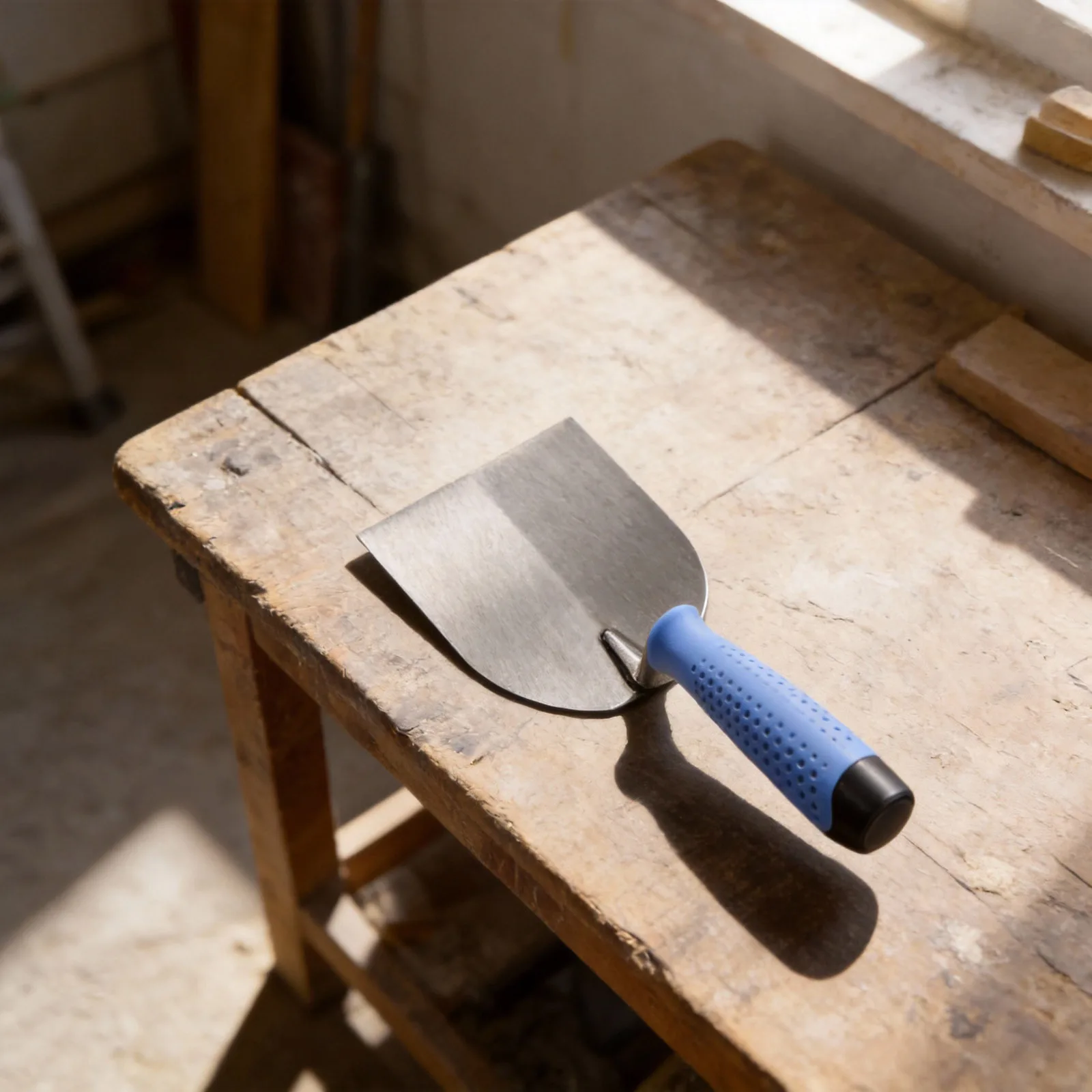 Construction Trowel with Stainless Steel Blade and Dual Color Non Slip Handle for Masonry Plastering and Wall Finishing Tasks